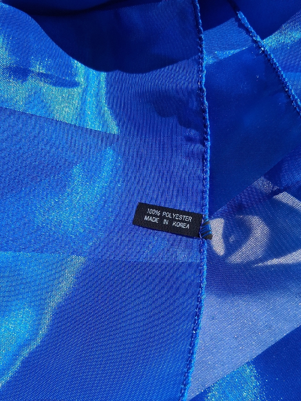 Vintage Intense Blue Square Tichel/scarf - Picture 2 of 5